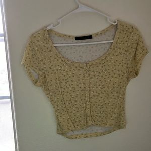 Yellow Flower crop top